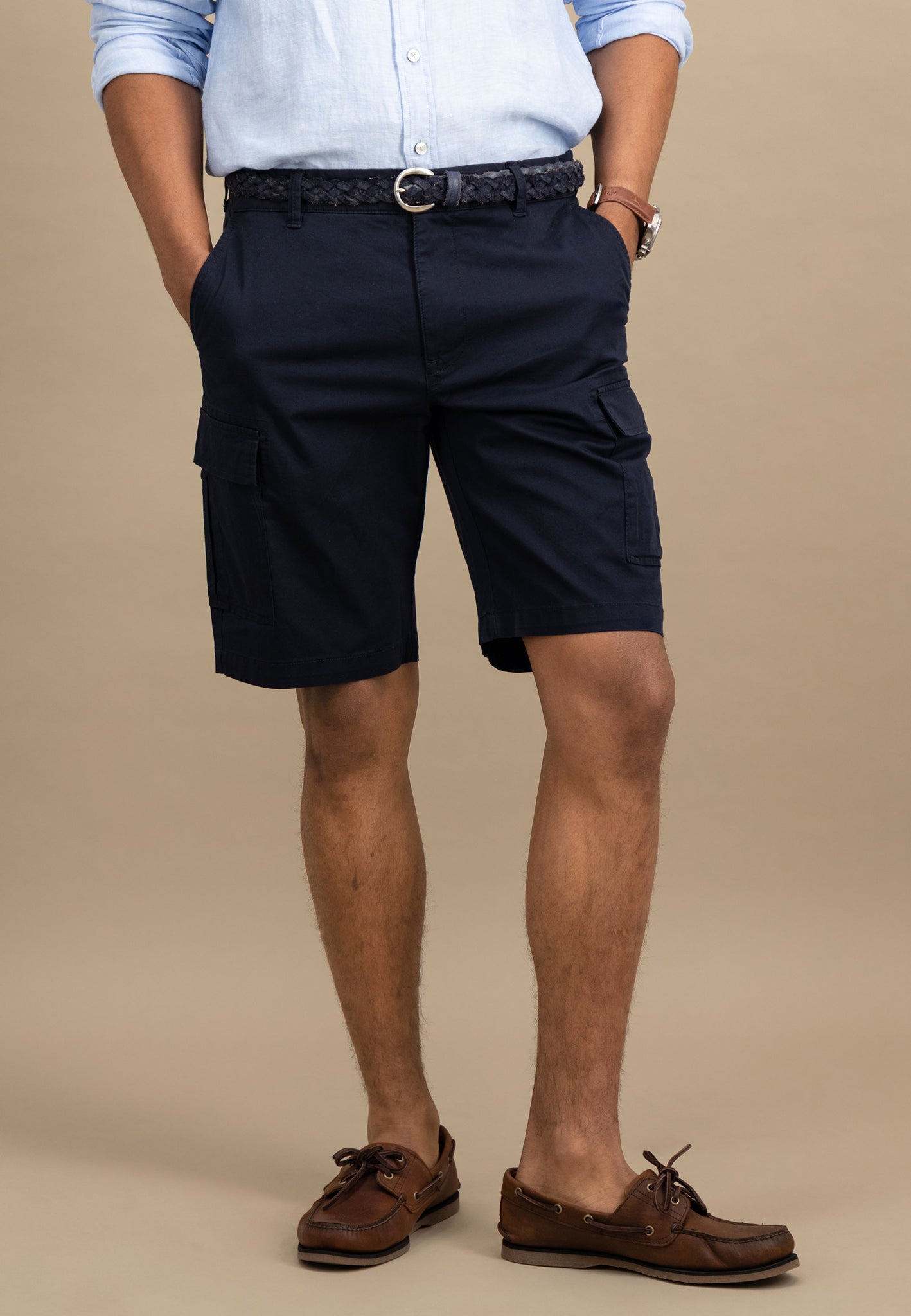 Bermuda Shorts aus Baumwollmix im Cargo-Optik – FYNCH-HATTON