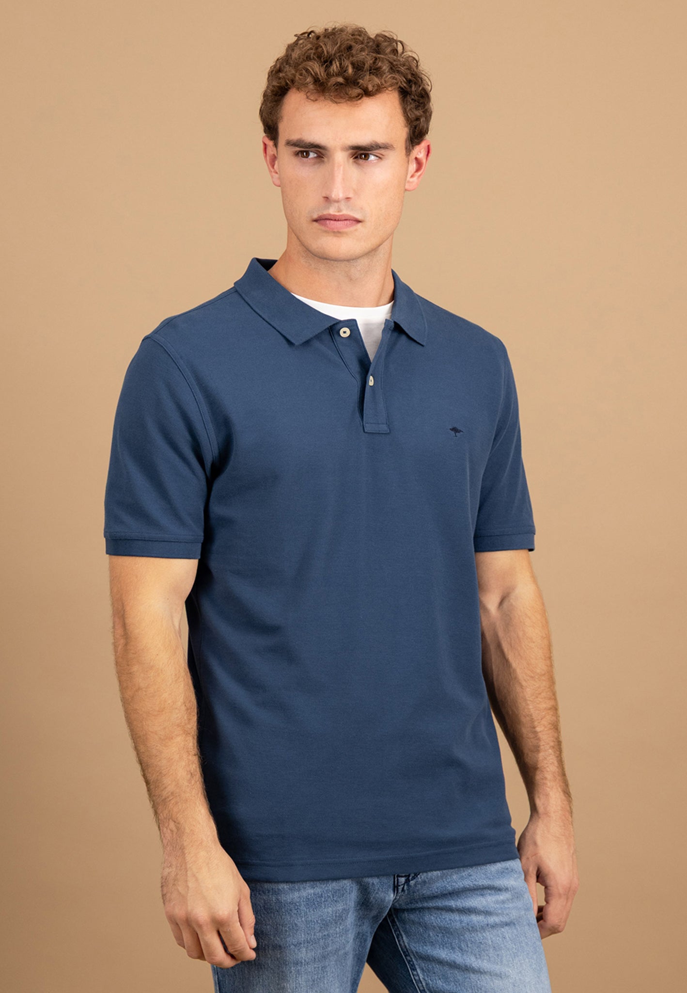 Poloshirt aus sanforisierter Baumwolle mit klassischem Kragen