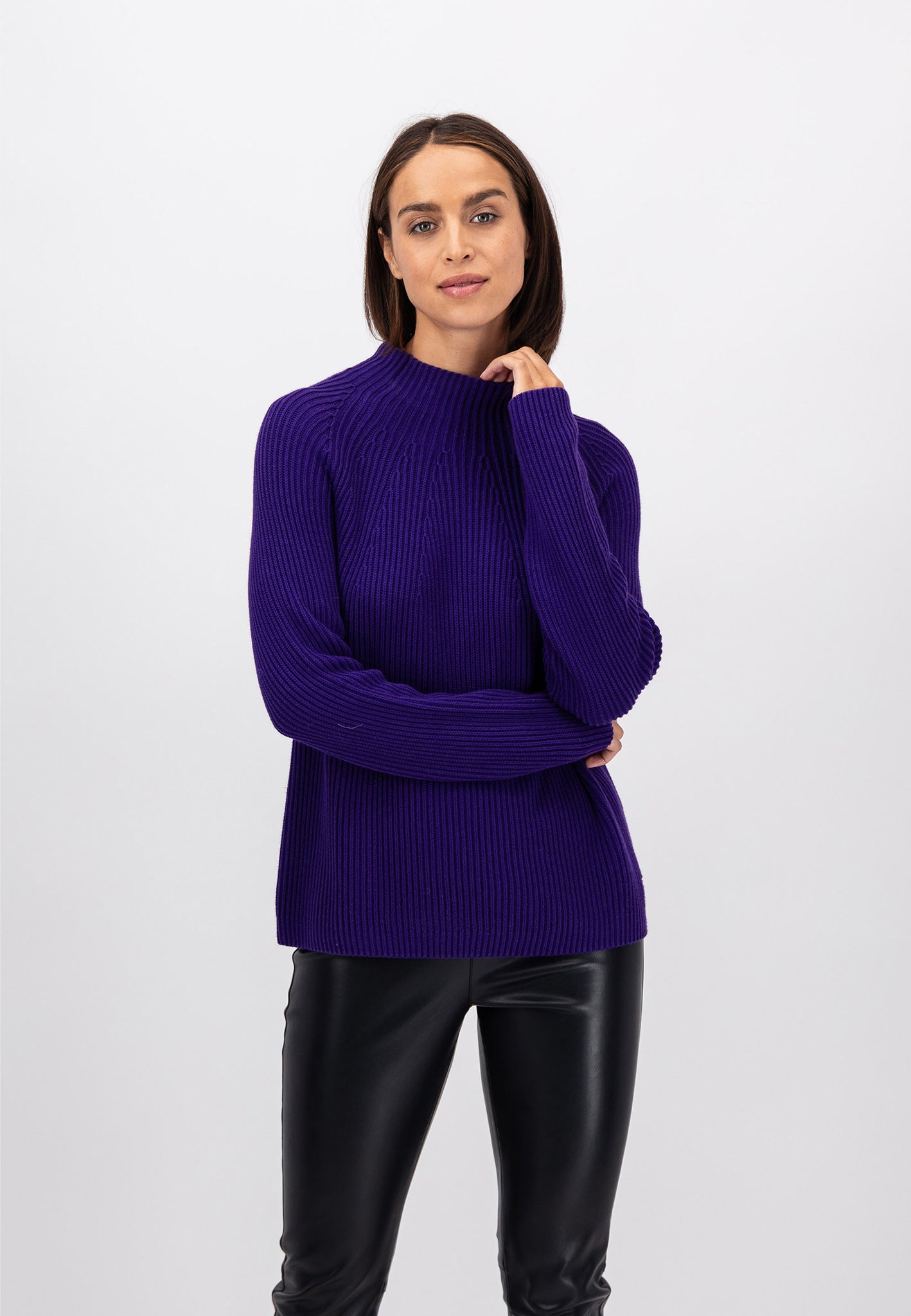 Rippstrick-Pullover mit Stehkragen – FYNCH-HATTON | Online Offizieller Shop