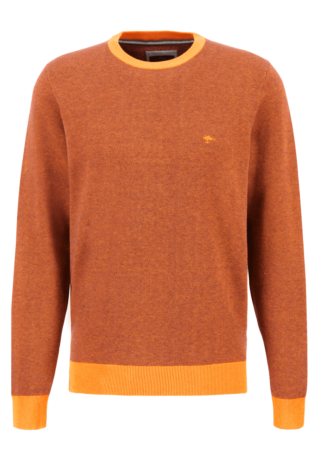 Two-tone textured knit jumper