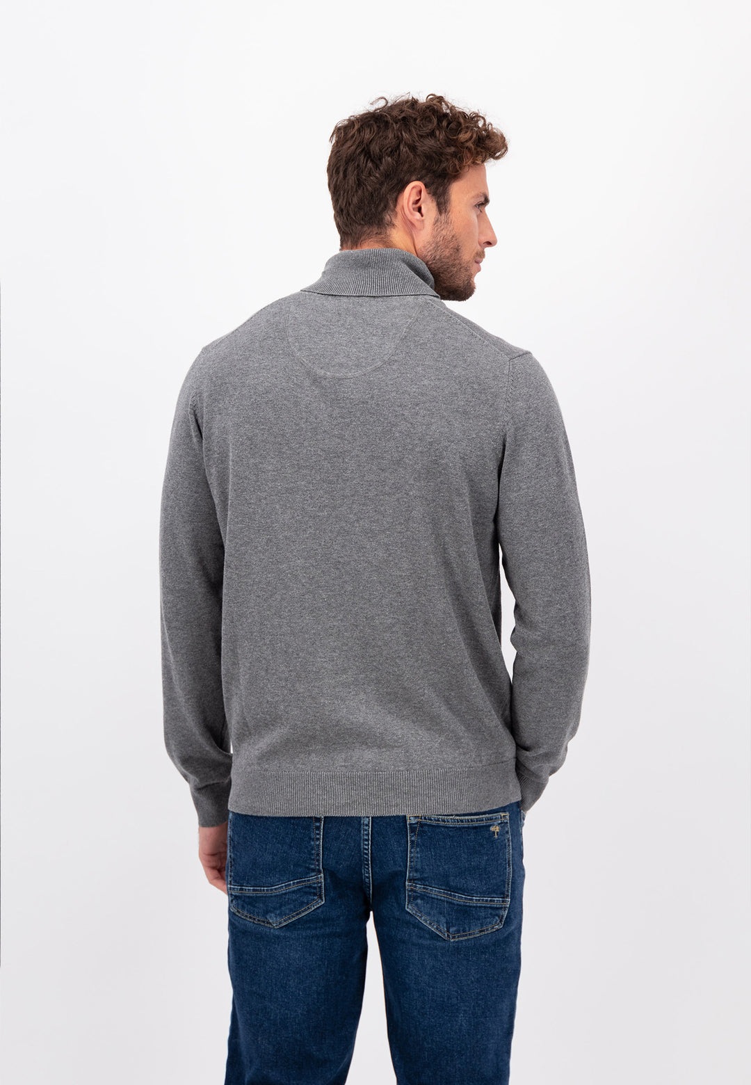 Rollkragen-Pullover aus feiner Baumwolle – FYNCH-HATTON | Offizieller  Online Shop