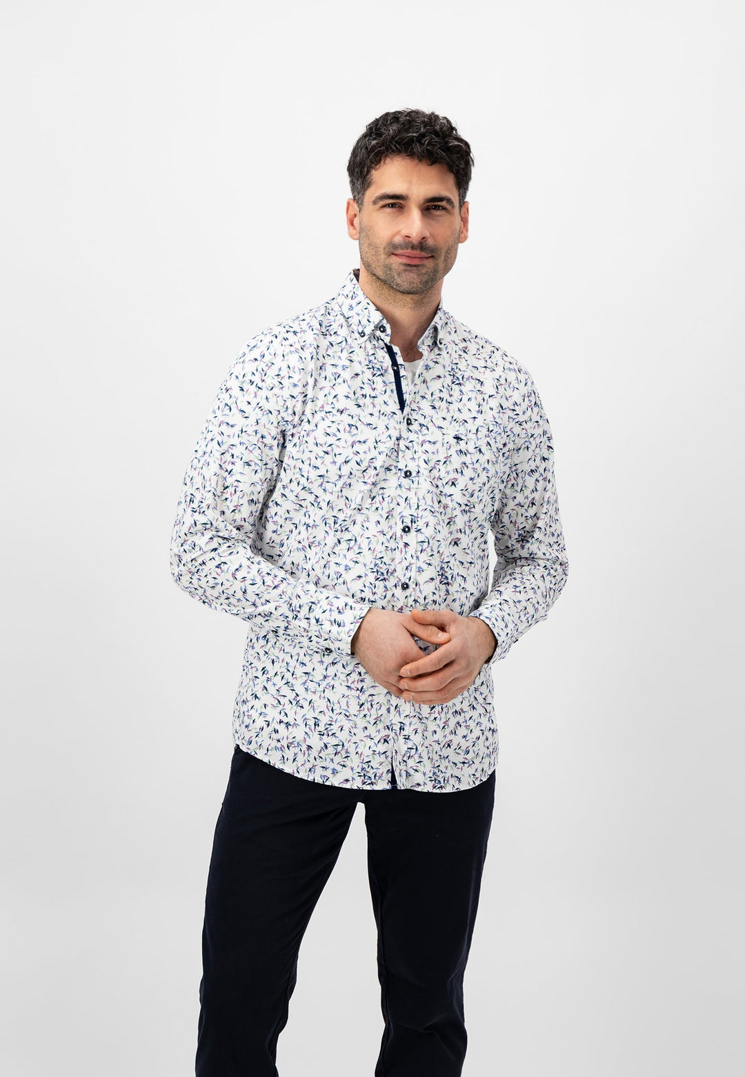 Modisches Casual-Fit Hemd mit Tree-Print