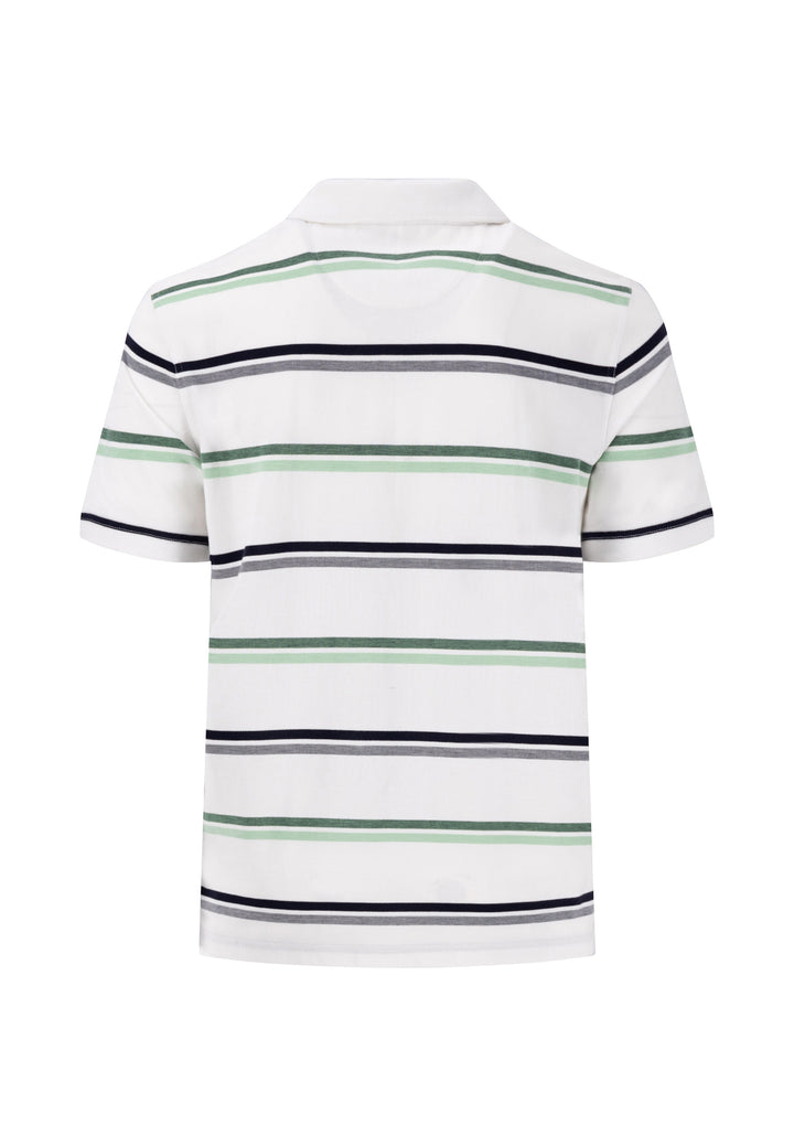 Poloshirt aus Baumwolle mit Streifen
