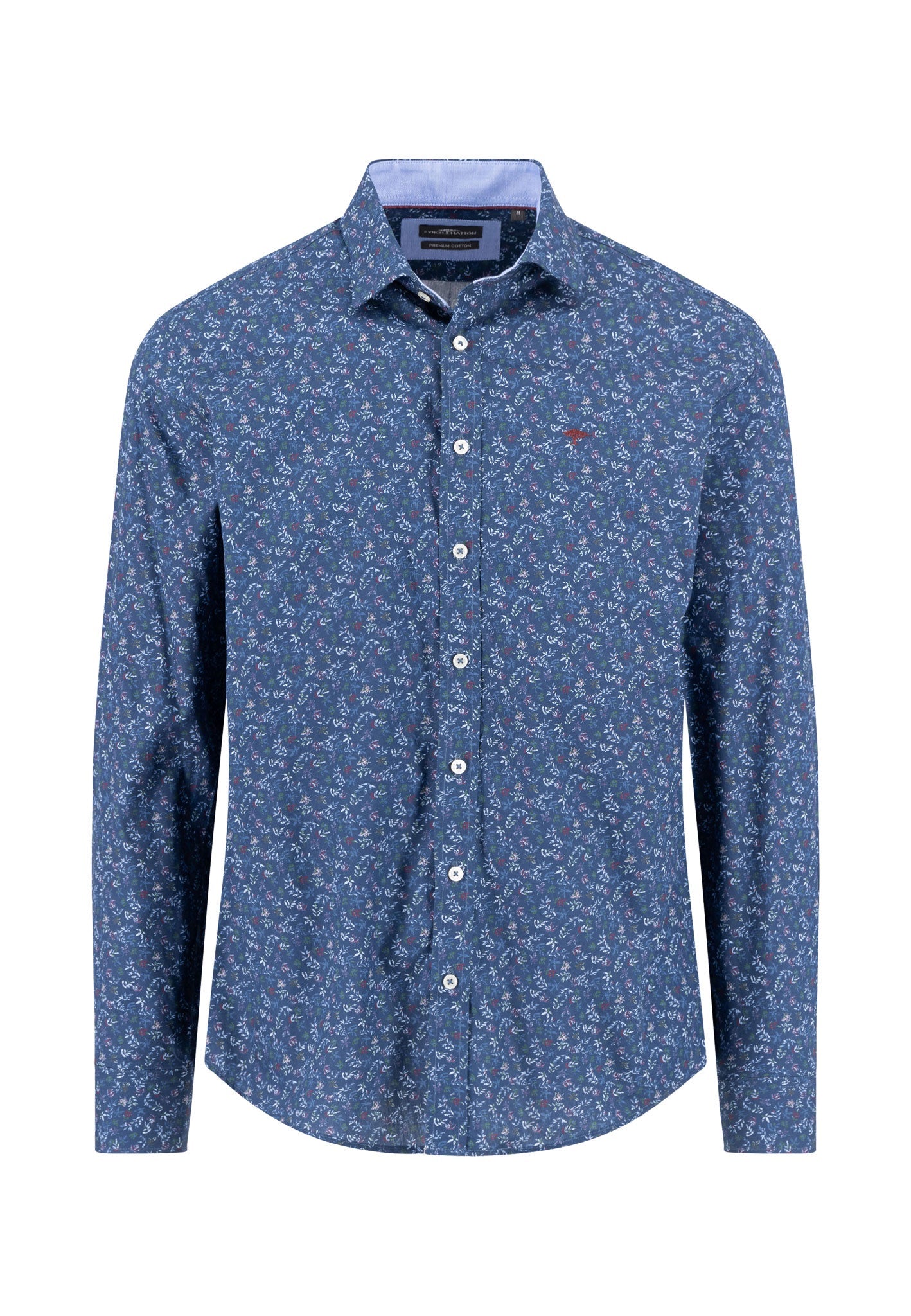 Cotton shirt with a floral pattern and Kent collar – FYNCH-HATTON ...