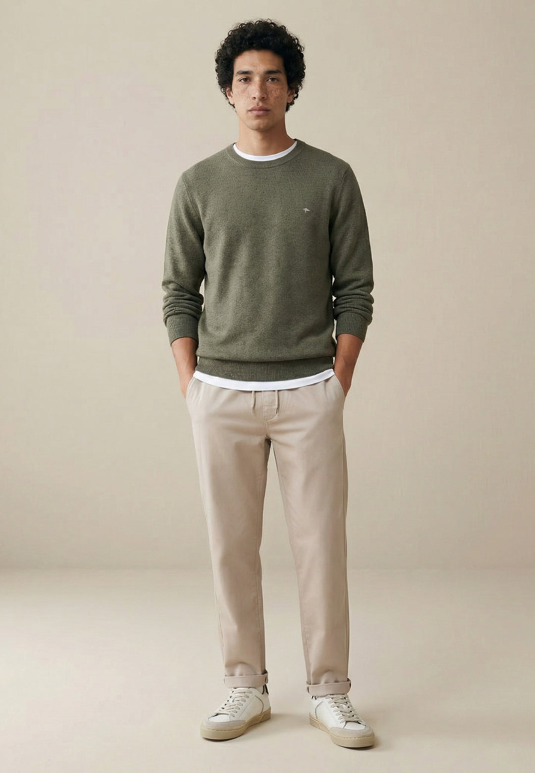 Pullover aus Baumwolle mit Rundhalsausschnitt – Air Cotton