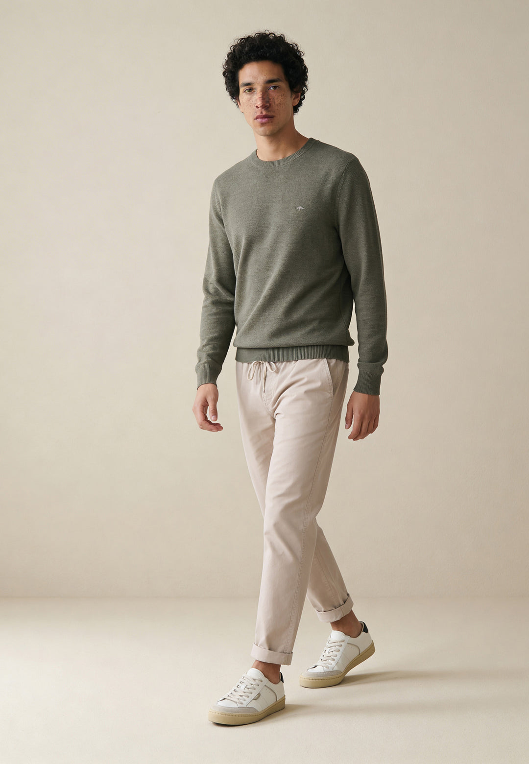 Pullover aus Baumwolle mit Rundhalsausschnitt – Air Cotton