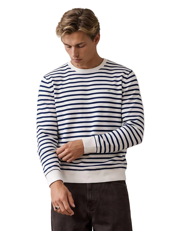 Sweatshirt aus Baumwolle mit Streifenmuster