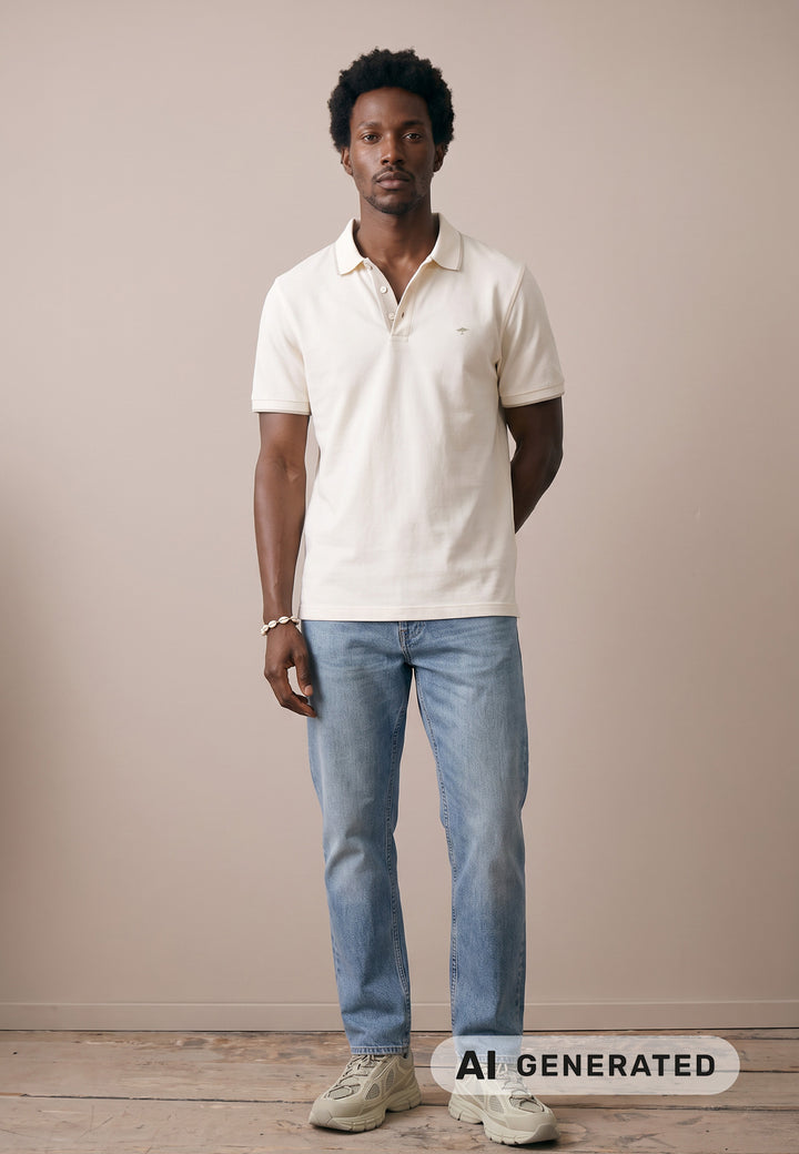 2PLY Poloshirt aus Baumwolle mit Kontrastdetails