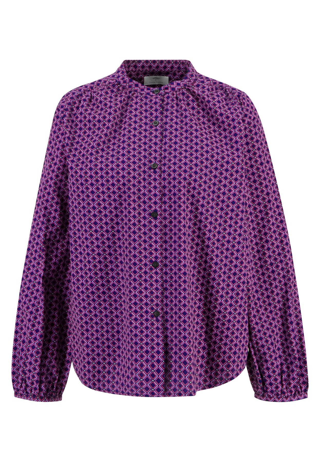 Stand up collar blouse with abstract pattern – FYNCH-HATTON ...