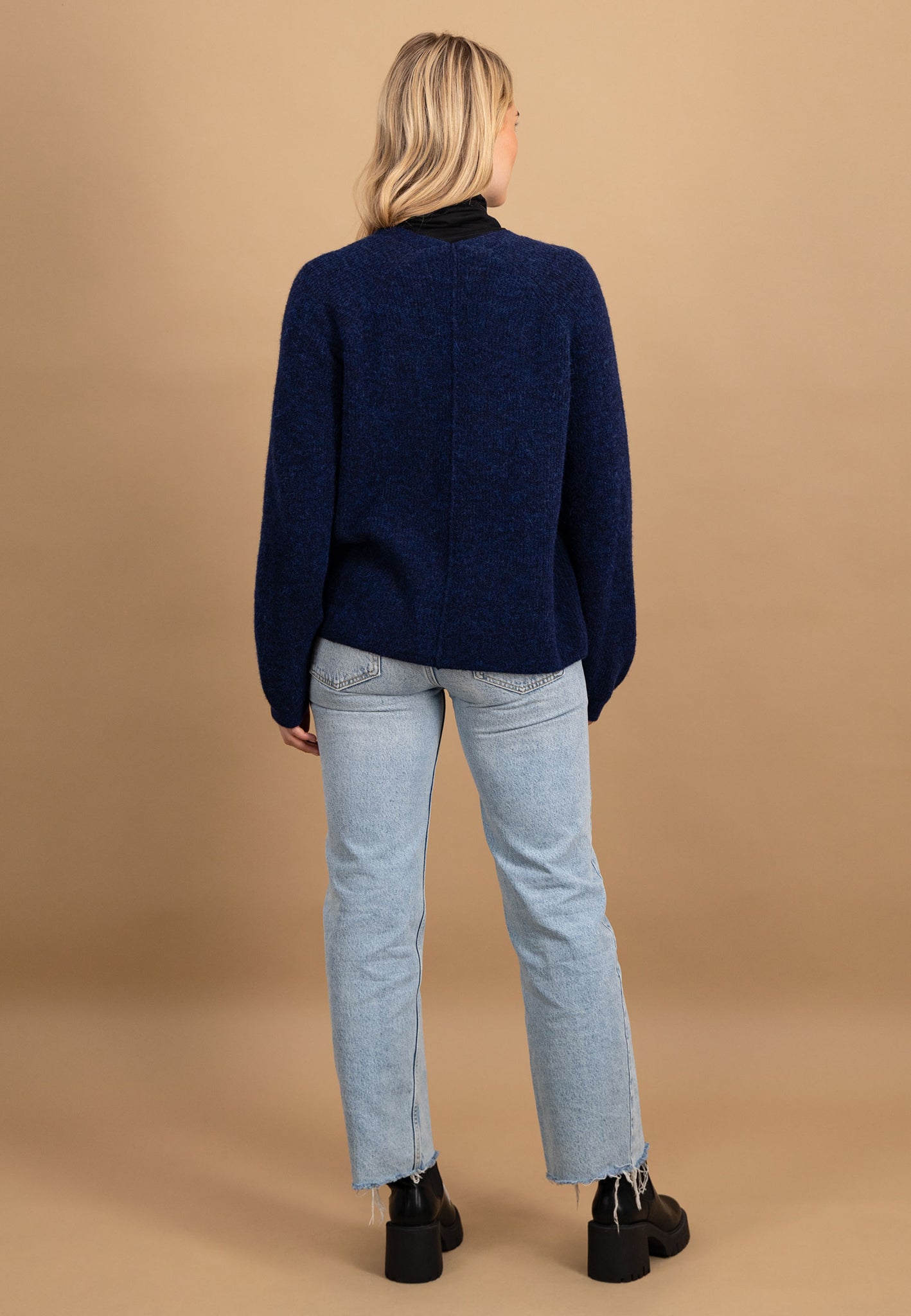 Cardigan aus Alpaka-Wollmix mit offener Front und Strukturstrick