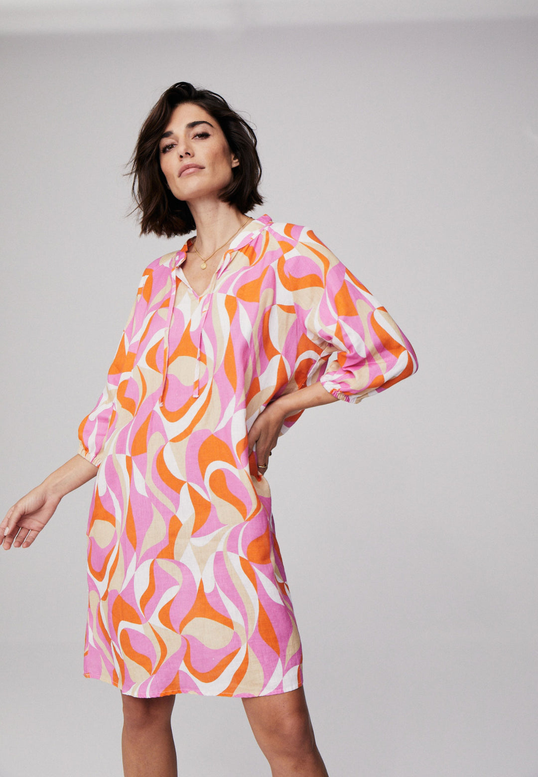 Patterned tunic dress – FYNCH-HATTON | Offizieller Online Shop